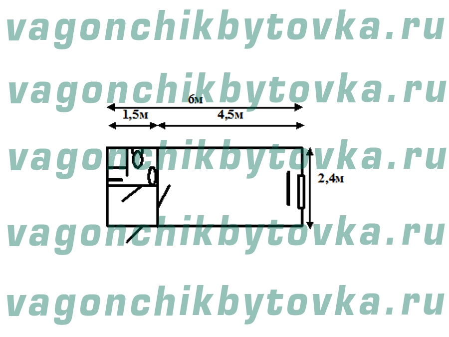 Жилой вагончик 6м для туристических объектов