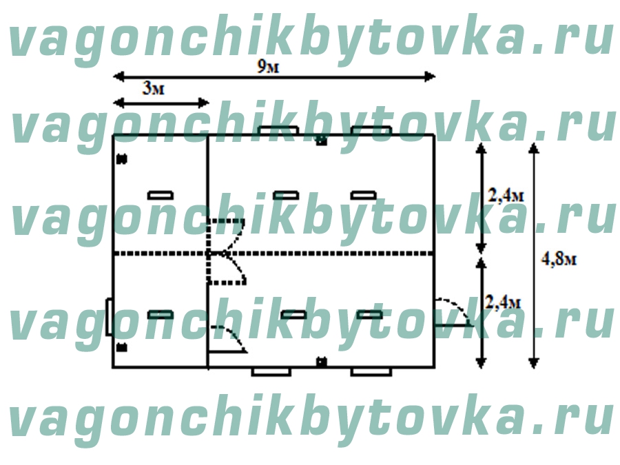 Бытовой модуль и склад